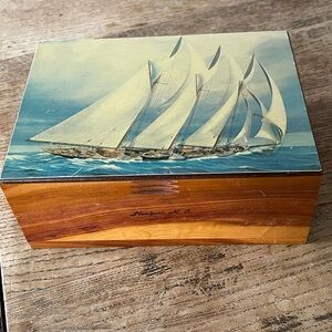 Sailboats. Cedar Box